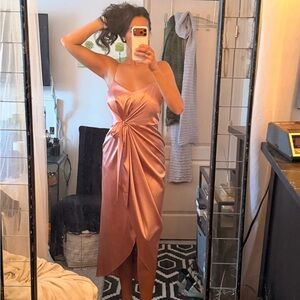 After Six Blush Satin Gown